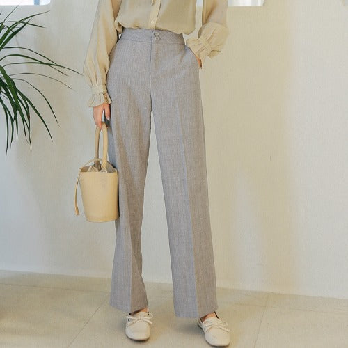 High-Waisted Casual Wide-Leg Trousers for Women