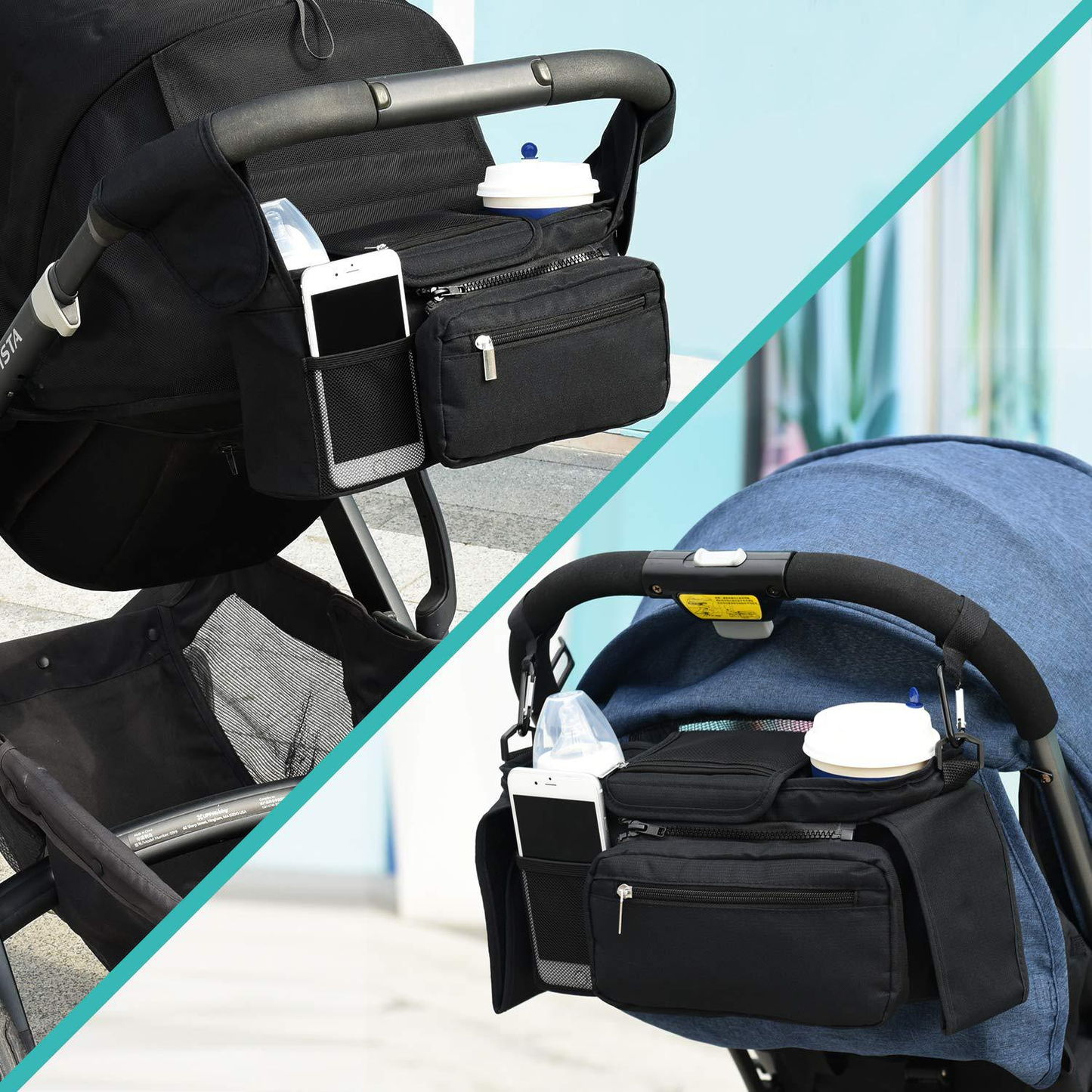 Universal Baby Stroller Organizer Bag and Storage Basket