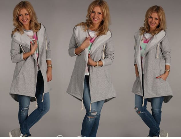 Hooded Long Sleeve Women's Sweatshirt