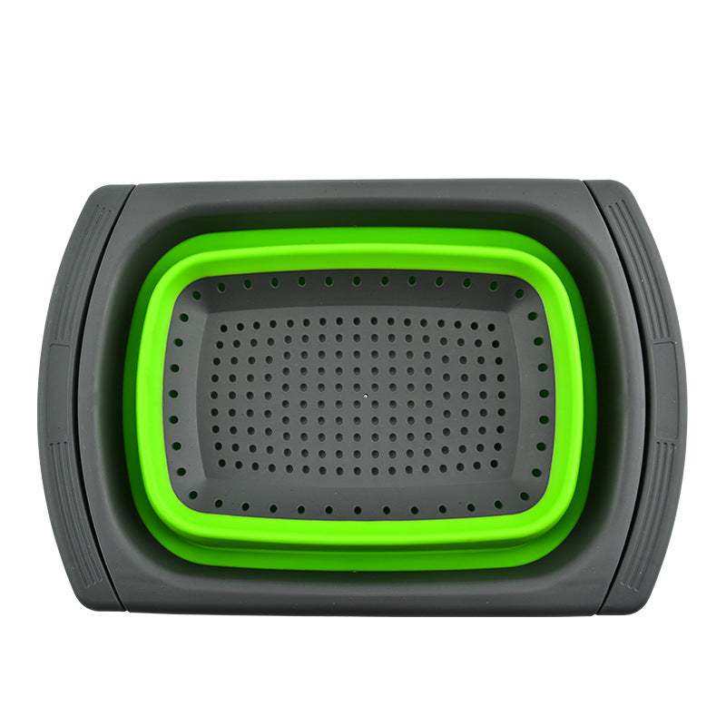 Collapsible Silicone Drain Basin with Handles