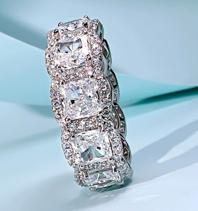 Luxury S925 Sterling Silver High Carbon Diamond Ring