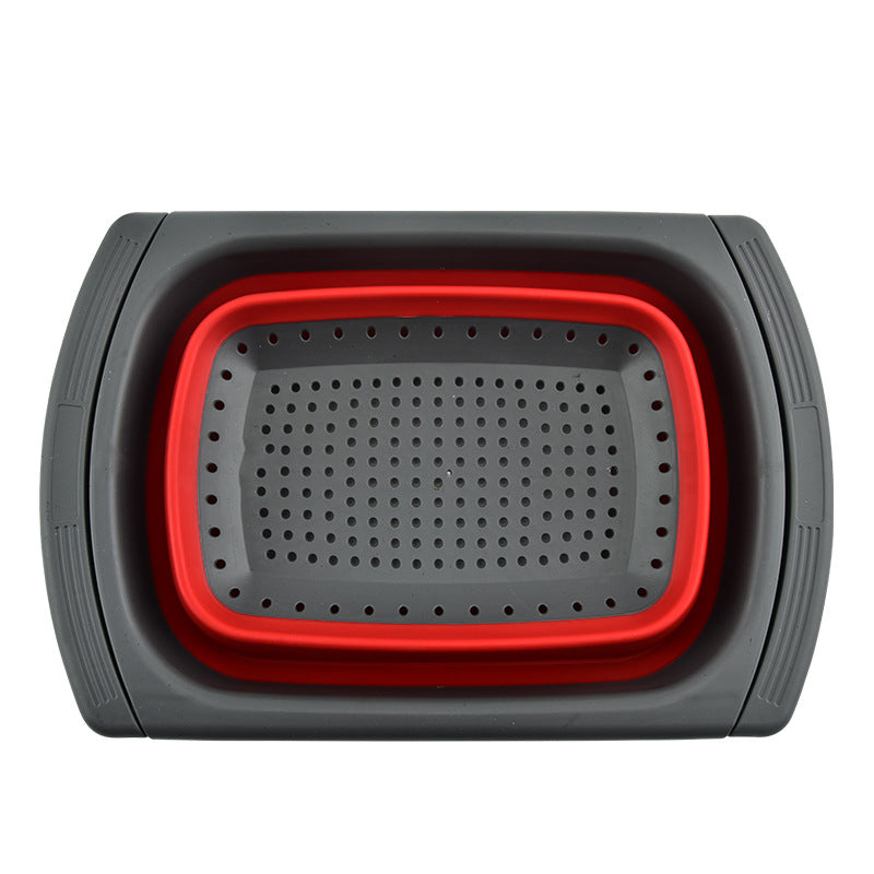 Collapsible Silicone Drain Basin with Handles